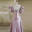 Chic / Beautiful Lavender Prom Dresses 2022 A-Line / Princess Strapless Puffy Short Sleeve Backless Floor-Length / Long Prom Formal Dresses