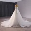 High-end White Lace Flower Wedding Dresses 2024 Ball Gown Strapless Sleeveless Backless Court Train Wedding