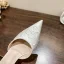 Elegante Weiß Satin Stickerei Brautschuhe 2024 Knöchelriemen Schleife 8 cm Stilettos Spitzschuh Hochzeit Sandaletten Hochhackige