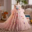Lovely Flower Fairy Multi-Colors Appliques Blushing Pink Birthday Flower Girl Dresses 2025 Ball Gown Spaghetti Straps Sleeveless Backless Sweep Train