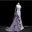 Charming Silver Appliques Sequins Evening Dresses 2025 A-Line / Princess Strapless Sleeveless Backless Sweep Train Evening Party Formal Dresses