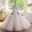 Chic / Beautiful White Beading Pearl Sequins Appliques Birthday Floor-Length / Long Flower Girl Dresses 2025 Ball Gown Scoop Neck Sleeveless Backless