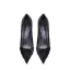 Fashion Black Office OL Leather Suede Pumps 2023 10 cm Stiletto Heels Pointed Toe Pumps High Heels