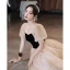 Chic / Beautiful Champagne Prom Dresses 2022 A-Line / Princess Square Neckline Puffy Short Sleeve Backless Floor-Length / Long Formal Dresses