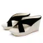 Fashion Black Beach Street Wear Pierced Womens Sandals 2024 9 cm Wedges Open / Peep Toe Sandals High Heels