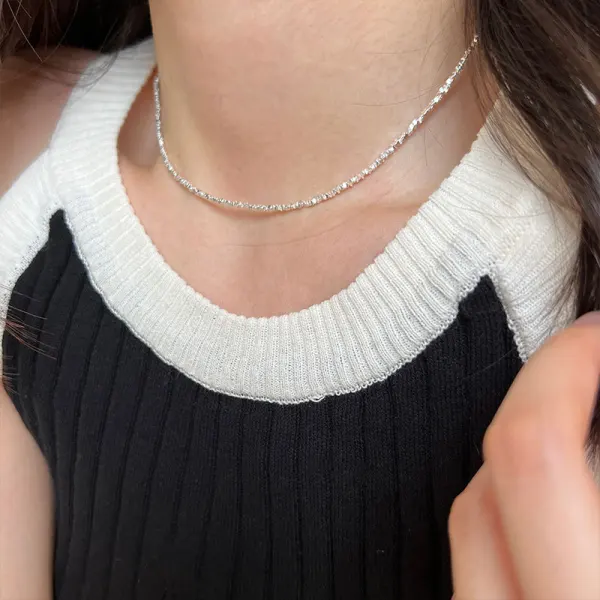 Modest / Simple Silver Sterling Silver Necklaces Accessories 2023