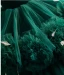 Elegant Dark Green Cascading Ruffles Ruffle Quinceañera Prom Dresses 2024 Ball Gown Spaghetti Straps Sleeveless Backless Court Train Formal Dresses Prom