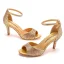 Sexy Noire Multi-Couleurs Faux Diamant Cocktail Sandales Femme 2023 Bride Cheville 7 cm Talons Aiguilles Peep Toes / Bout Ouvert Sandales Talons Hauts