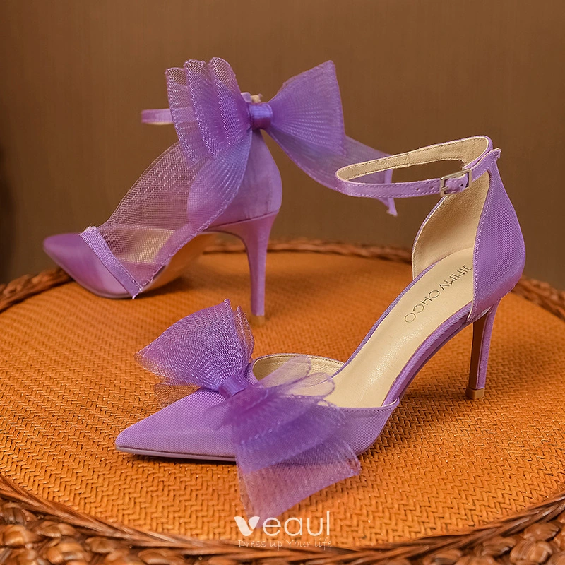 Purple Mixed Colors Flowers Print Women'S Pointed Toe High Heel Shoes  Wedding Shoes Sexy Stilettos Elegant Women Pumps - AliExpress