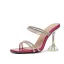 Sexy Silver Evening Party Rhinestone Womens Sandals High Heels 2022 9 cm Stiletto Heels Open / Peep Toe Womens Sandals