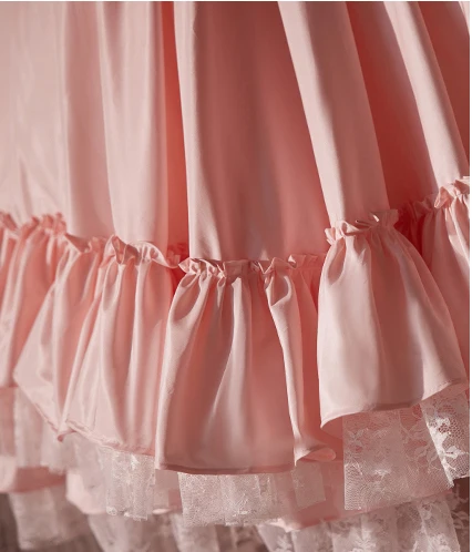 Vintage / Retro Medieval Blushing Pink Prom Dresses 2024 Ball Gown V-Neck Bow Short Sleeve Backless Floor-Length / Long Prom Formal Dresses