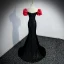 Sexy Noire Paillettes Noeud Robe De Soirée 2022 Trompette / Sirène Encolure Dégagée Gonflée Manches Courtes Dos Nu Train De Balayage Soirée Robe De Ceremonie