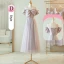 Simple Lavande Robe Demoiselle D'honneur 2023 Princesse Encolure Carrée Noeud Gonflée Manches Courtes Dos Nu Longue Robe Demoiselle D'honneur