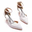 Modest / Simple Black Street Wear Womens Sandals 2023 Ankle Strap 7 cm Stiletto Heels Pointed Toe Sandals High Heels