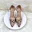 Fashion Brown Snakeskin Print Evening Party Womens Sandals 2023 Ankle Strap 12 cm Stiletto Heels Pointed Toe Sandals High Heels