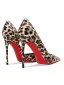 Sexy Braun Abend Leopardenmuster Pumps 2026 Leder 12 cm Stilettos Spitzschuh Pumps Hochhackige