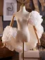 Fashion White Handmade  Flower Prom shawl 2025