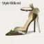 Chic / Beautiful Clover Green Appliques Bow Ankle Strap Prom Womens Sandals 2025 Leather 10 cm Stiletto Heels Pointed Toe Womens Shoes
