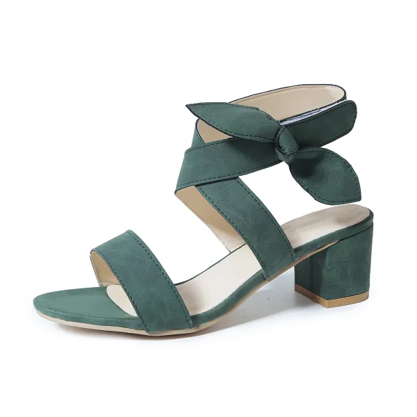 Modest / Simple Summer Orange Street Wear Womens Sandals 2022 Bow X-Strap 5 cm Stiletto Heels Open / Peep Toe Sandals High Heels