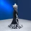 Luxe Noire Fait main Perlage Paillettes Plumes Robe De Soirée Encolure Dégagée Manches Courtes Train De Balayage Soirée Robe De Ceremonie