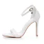 Minimaliste Blanche 10 cm Talons Aiguilles Bride Cheville Chaussure De Mariée 2025 Mariage Talons Hauts Sandales Peep Toes / Bout Ouvert Chaussure De Mariée