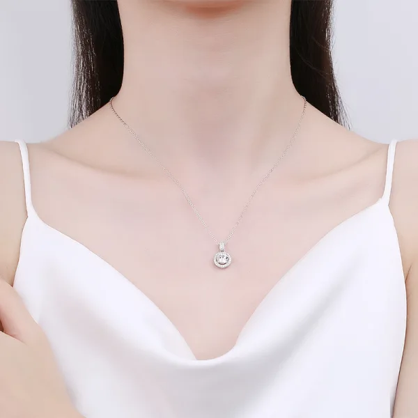 Modest / Simple Silver Sterling Silver Rhinestone Necklaces Accessories 2023