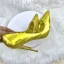 Chic / Beautiful Gold Cocktail Party Patent Leather Pumps 2023 12 cm Stiletto Heels Pointed Toe Pumps High Heels