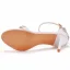 Charmant Blanche Faux Diamant Chaussure De Mariée 2022 Bride Cheville 7 cm Talons Aiguilles Peep Toes / Bout Ouvert Talons Hauts