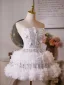 Sexy Charming White Beading Pearl Sequins Appliques Short Cocktail Party Evening Party Party Dresses 2025 Ball Gown Strapless Sleeveless Backless