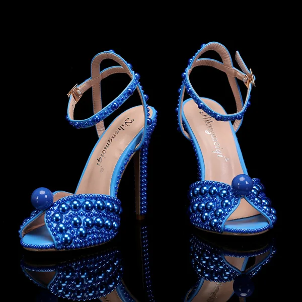 Stradivarius - Chaussures à talon haut et bout ouvert - Bordeaux