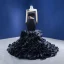 High-end Black Beading Rhinestone Sequins Evening Dresses 2022 Trumpet / Mermaid Scoop Neck Long Sleeve Cascading Ruffles Royal Train Evening Party Formal Dresses