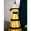 Fashion Yellow Satin Evening Dresses 2023 A-Line / Princess Strapless Sleeveless Backless Floor-Length / Long Evening Party Formal Dresses