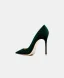 Mooie / Prachtige Donkergroen Avond Suede Pumps 2025 Leer 10 cm Naaldhakken / Stiletto Spitse Neus Pumps Hoge Hakken