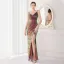 Sexy Beige Paillettes Robe De Soirée 2022 Trompette / Sirène Bretelles Spaghetti Sans Manches Dos Nu Longue Soirée Robe De Ceremonie