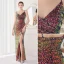 Sexy Beige Paillettes Robe De Soirée 2022 Trompette / Sirène Bretelles Spaghetti Sans Manches Dos Nu Longue Soirée Robe De Ceremonie