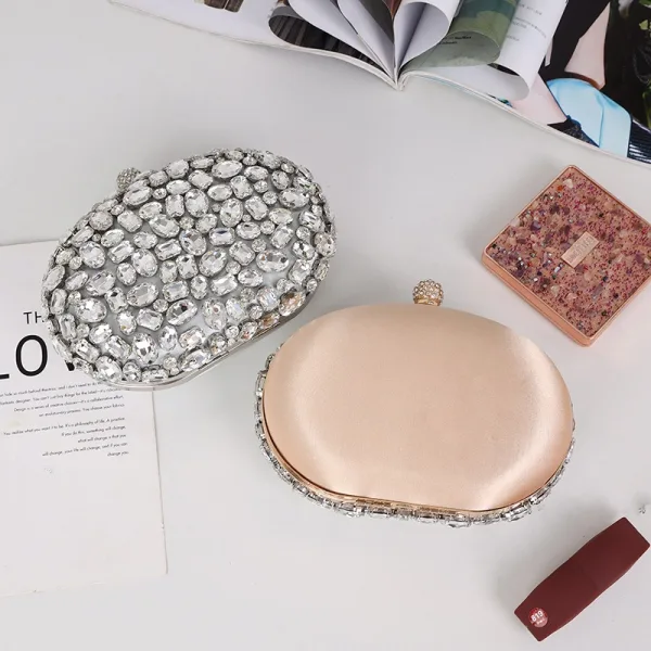 Sparkly Silver Rhinestone Evening Party Handbag 2025