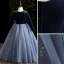 Chic / Beautiful Pool Blue Sequins Prom Flower Girl Dresses 2022 Ball Gown Scoop Neck Long Sleeve Floor-Length / Long Flower Girl Dresses