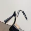 Sexy Schwarz Abend Sandalen Damen 2022 Strass Schleife Knöchelriemen 11 cm Stilettos Spitzschuh Sandaletten Hochhackige