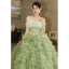 Charming Sage Green Cascading Ruffles Evening Dresses 2023 Ball Gown Strapless Tassel Sleeveless Backless Sweep Train Evening Party Formal Dresses