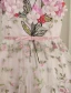 Flower Fairy Chic / Beautiful Multi-Colors Pearl Appliques Homecoming Graduation Dresses 2023 A-Line / Princess Spaghetti Straps Bow Sash Sleeveless Backless Tea-length