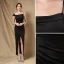 Modest / Simple Black Party Dresses 2022 Trumpet / Mermaid Spaghetti Straps Sleeveless Backless Floor-Length / Long Evening Party Cocktail Party Formal Dresses