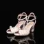 Sexy Weiß Perle Brautschuhe 2024 6 cm Thick Heels Knöchelriemen Peeptoes Hochzeit Sandaletten Hochhackige