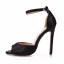 Sexy Noire Soirée Sandales Femme 2022 Bride Cheville 11 cm Talons Aiguilles Peep Toes / Bout Ouvert Sandales Talons Hauts