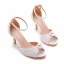 Chic / Beautiful White Pearl Wedding Shoes 2023 Ankle Strap 7 cm Stiletto Heels Open / Peep Toe Wedding Sandals High Heels