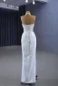 Luxury / Gorgeous White Handmade  Beading Pearl Sequins Wedding Dresses 2023 Ball Gown Halter Sleeveless Backless Floor-Length / Long Wedding
