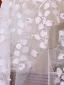 Vintage / Originale Blanche Perle Feuille 1.5 m Voile De Mariée 2025 Tulle
