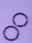 Fantastiske / Unike Purple Håndlaget Amethyst Armbånd Tilbehør 2025