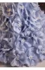 Flower Fairy Fashion Sky Blue Beading Pearl Appliques Sequins Birthday Flower Girl Dresses 2025 Ball Gown Scoop Neck Short Sleeve Backless Floor-Length / Long