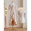 Modest / Simple Khaki Bridesmaid Dresses 2023 A-Line / Princess V-Neck Short Sleeve Backless Floor-Length / Long Bridesmaid Dresses