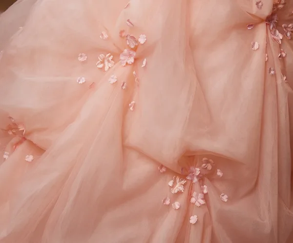 Flower Fairy Blushing Pink Pearl Appliques Prom Dresses 2024 Ball Gown Strapless Sleeveless Backless Court Train Prom Formal Dresses
